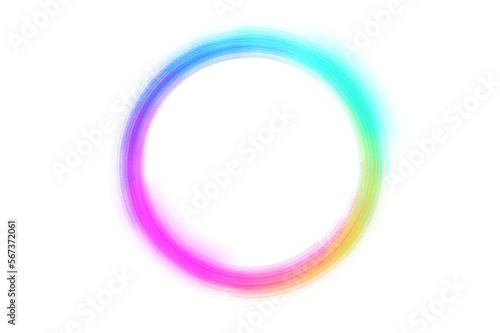colorful circle frame circle light frame on transparent background PNG file