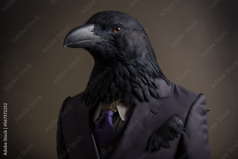 Fototapeta premium Business Raven, Generative AI