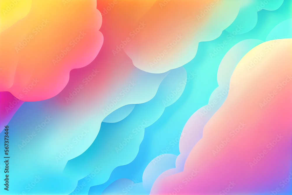 abstract rainbow clouds background