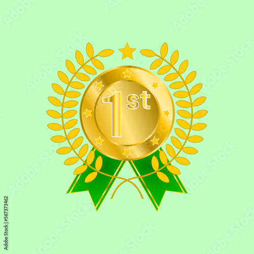 Award medal for 1st place position