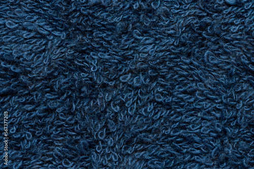 Photography Texture of a blue terry cotton towel, canvas.
