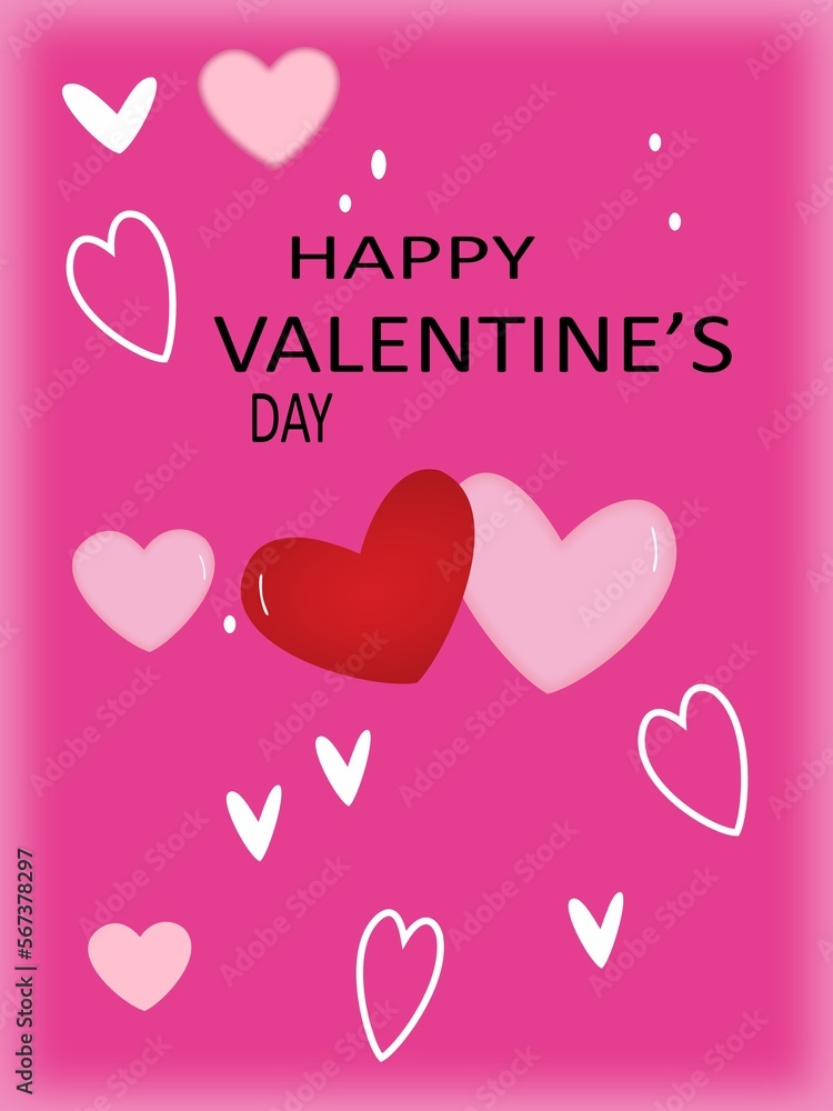 happy valentines day card, happy valentines day, greeting card hearts, pink greeting card