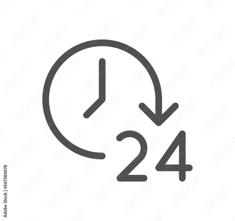 Time related icon outline and linear vector. Time related icon outline and linear vector.