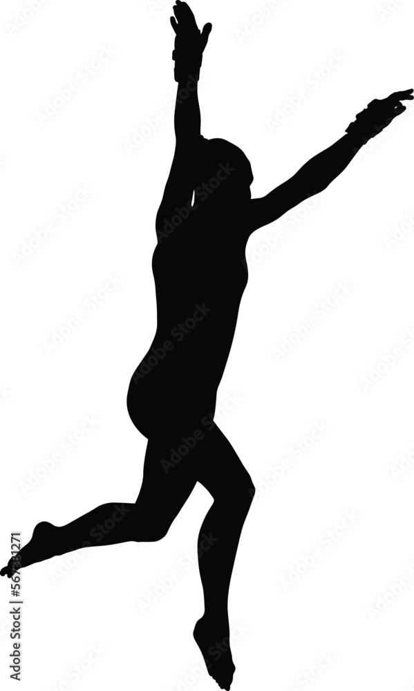 girl gymnast jump in vaulting table gymnastics black silhouette girl gymnast jump in vaulting table gymnastics black silhouette