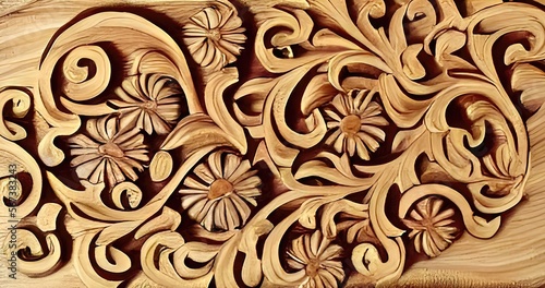 Stunning Wooden Engravings Embodying a Floral Texture.