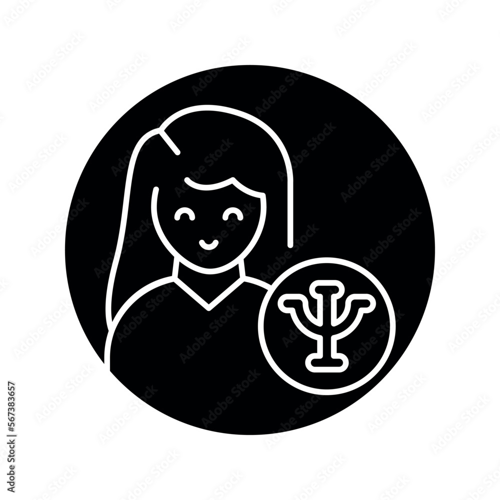 Psychologist color line icon. Mental health. Psychologist color line icon. Mental health.
