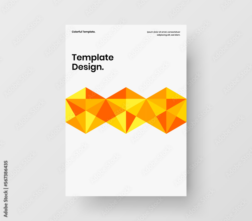 Modern geometric pattern banner concept. Amazing corporate identity A4 vector design illustration.
