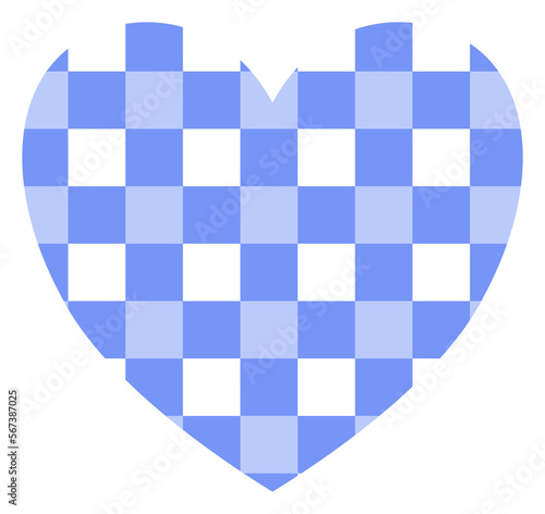aesthetics cute checkerboard heart shape decoration