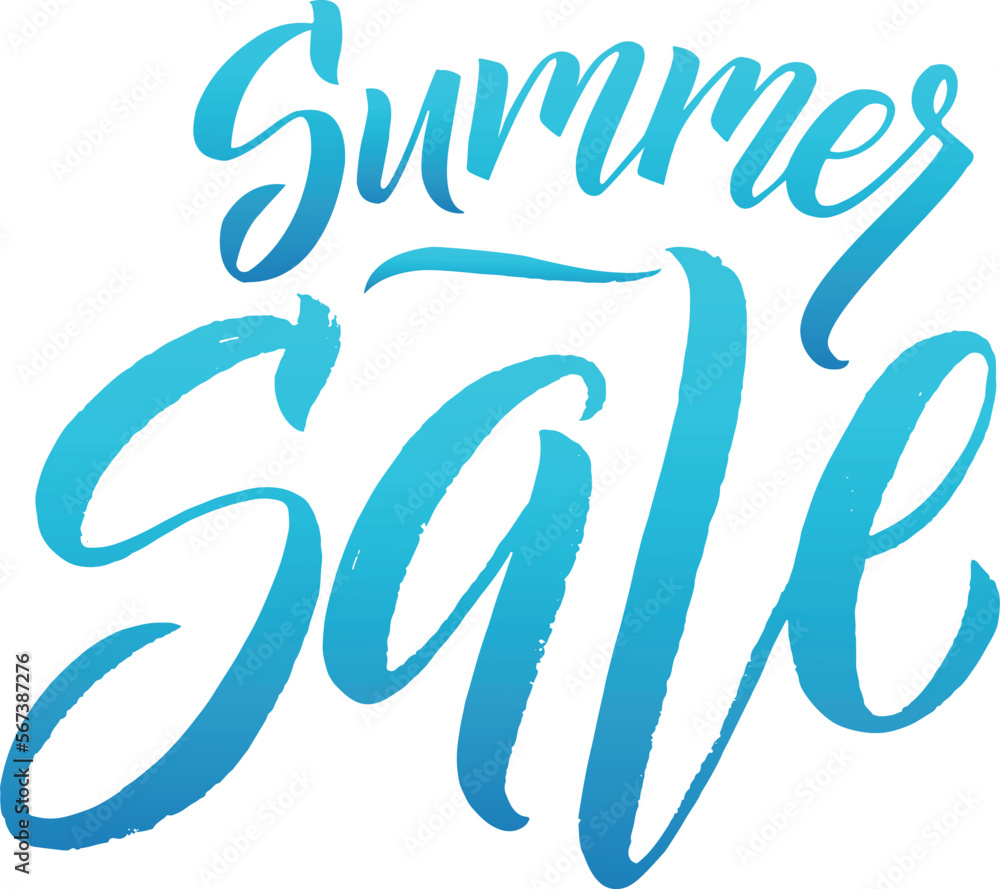 Obraz premium Summer sale calligraphy element. Lettering logo template