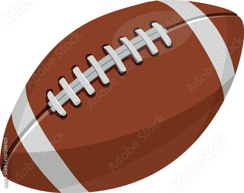 American football ball cartoon icon. Ragby symbol