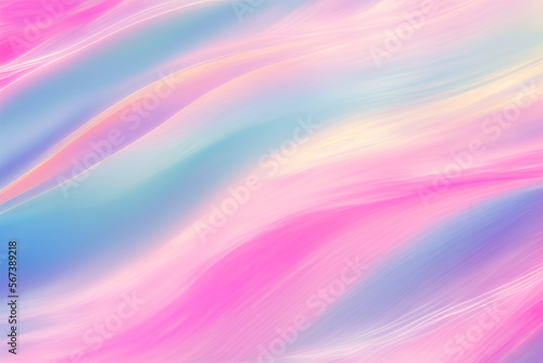 Wallpaper Mural Abstract background with soft pastel colors on wave shapes, illustration, generative AI Torontodigital.ca