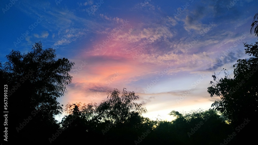 Fototapeta premium sunset in the mountains