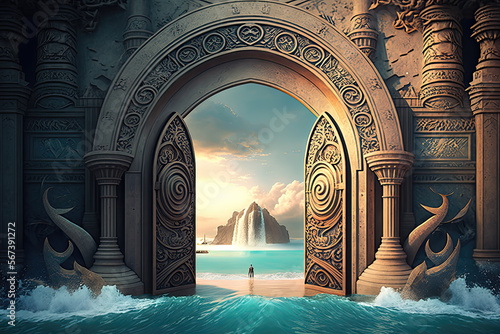 The remnants of Atlantis. Underwater structures. Lost civilization of Atlantis