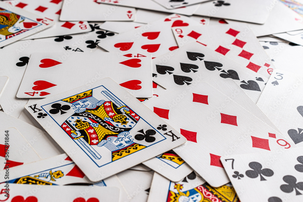 playing cards on the table playing cards on the table