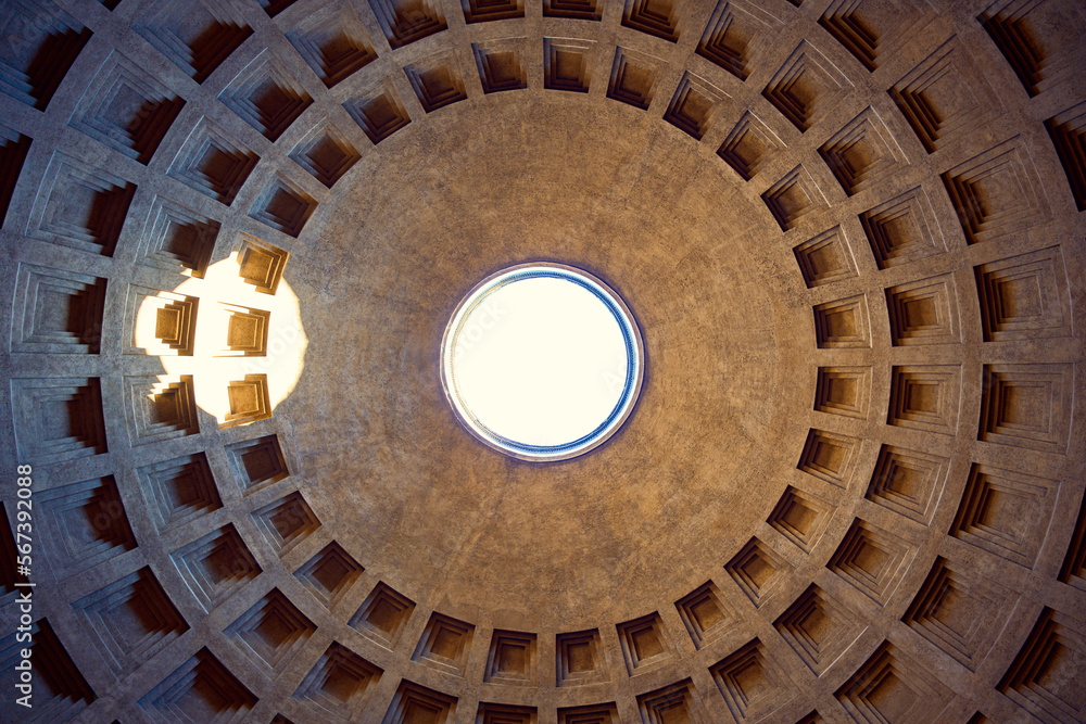 The Pantheon in Rome , ancient Roman building 
