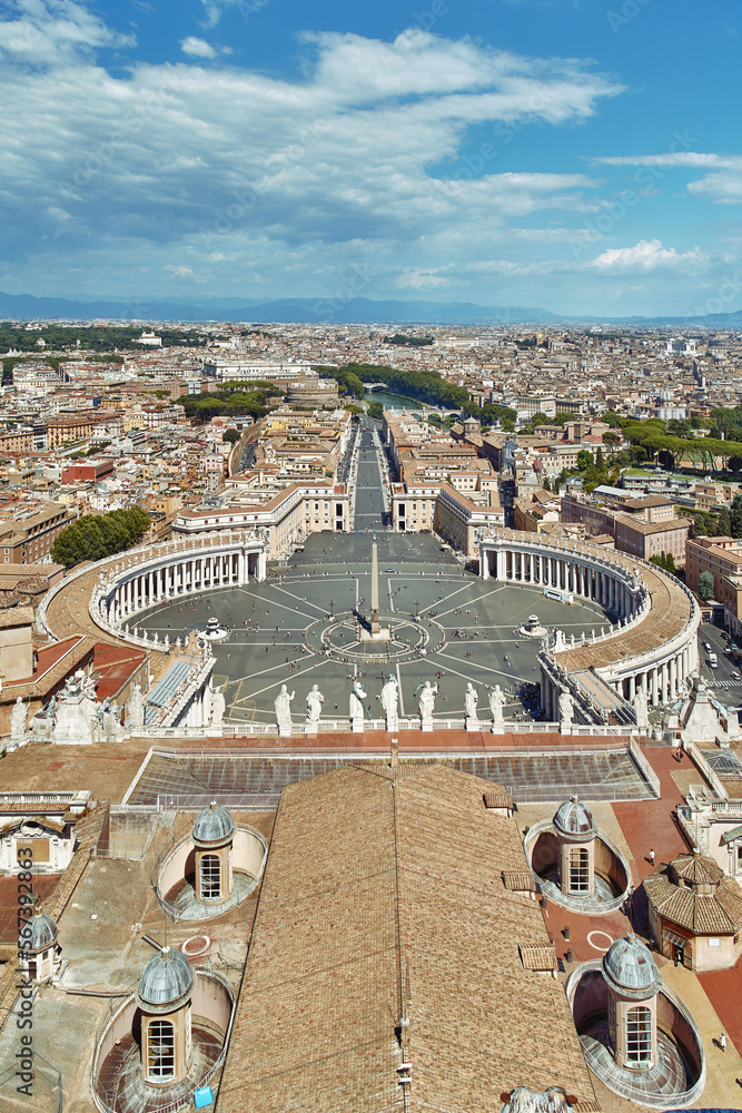 St. Peter's Square, Vatican City, Catholic Church's holiest temples and an important pilgrimage site