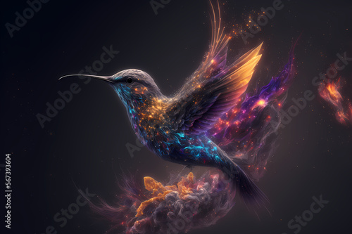 Spirit animal - Hummingbird, Generative AI © Alcuin
