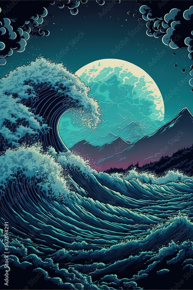 573823 1920x1080 japan the great wave off kanagawa waves minimalism  wallpaper JPG 104 kB  Rare Gallery HD Wallpapers