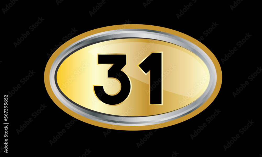 Number Gold Elips Elegant Silver Logo Number Gold Elips Elegant Silver Logo