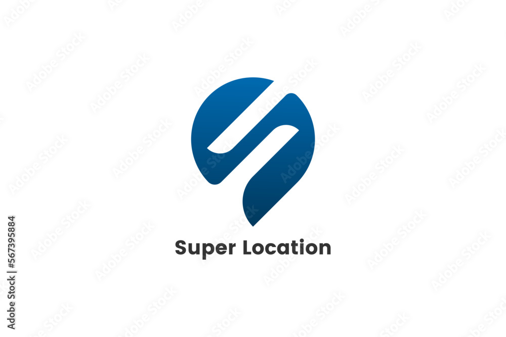 s letter and location icon combine vector logo templet. s letter and location icon combine vector logo templet.