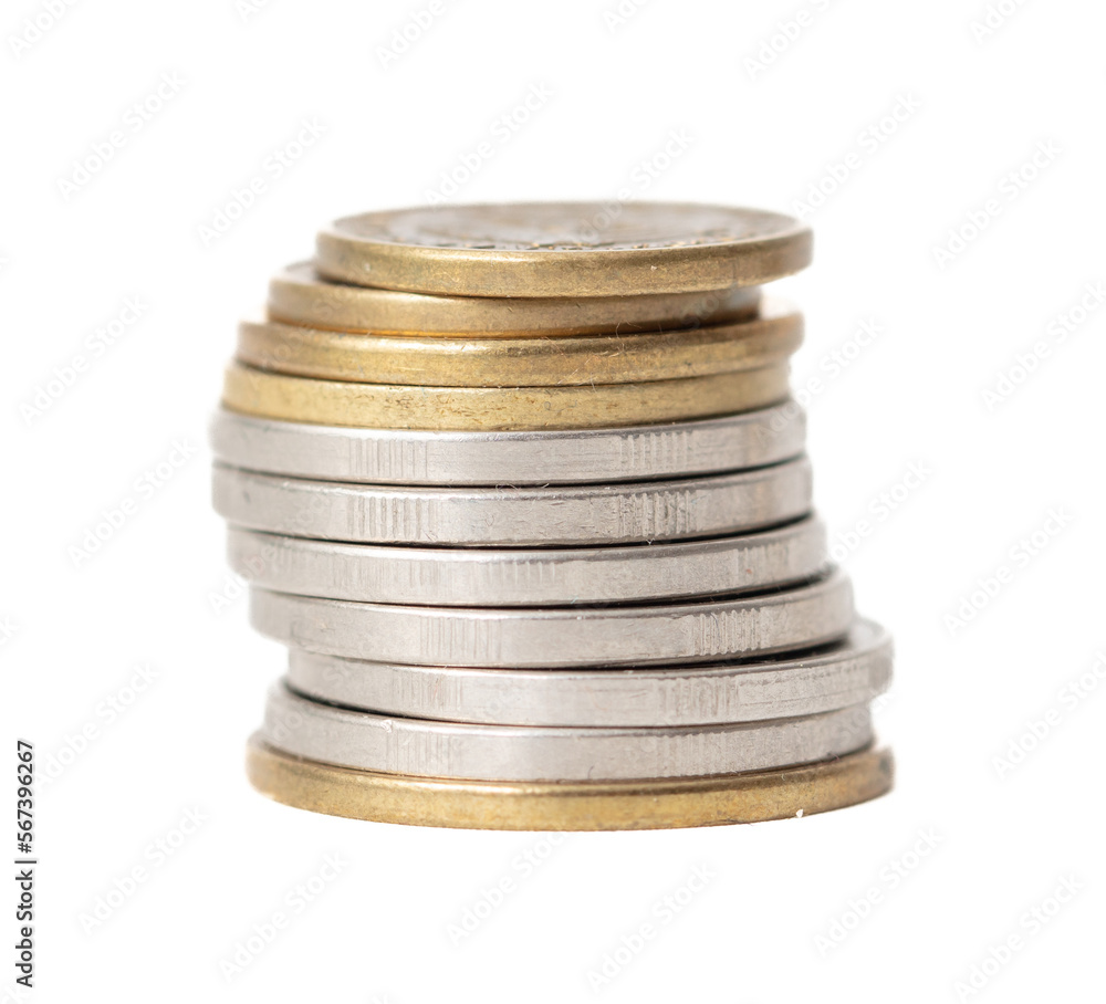 Coins isolated on white background. Coins isolated on white background.