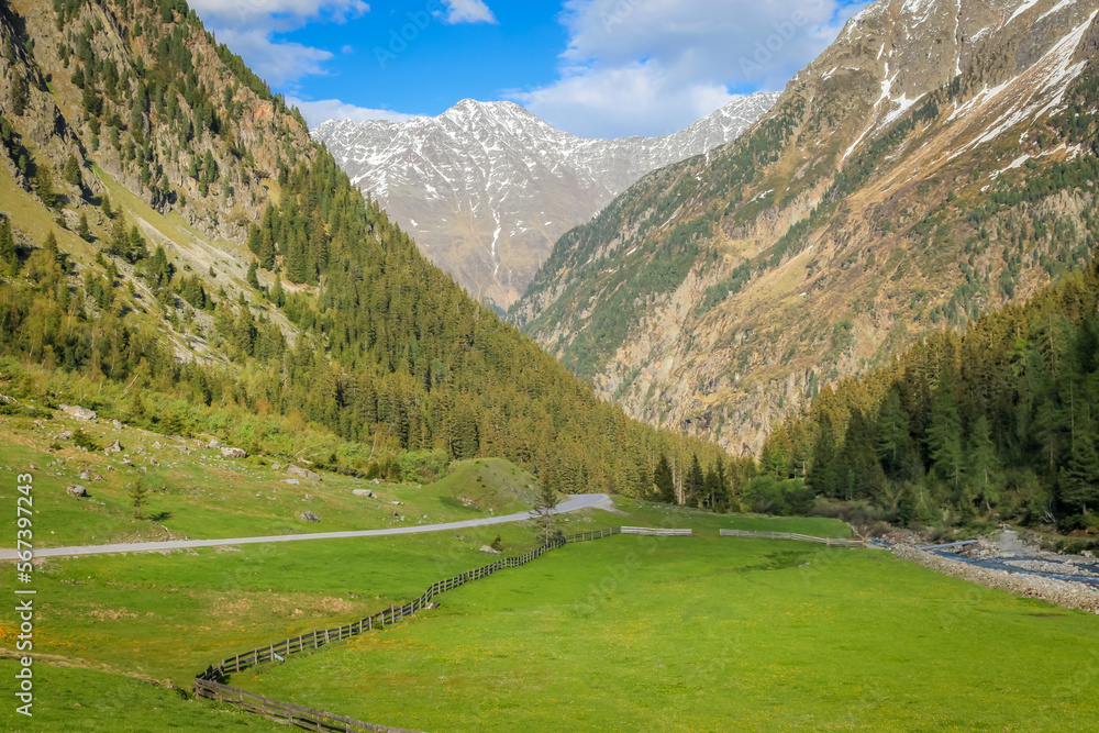 Alpine farm in Green Stubai valley near Innsbruck, Tirol, Austria