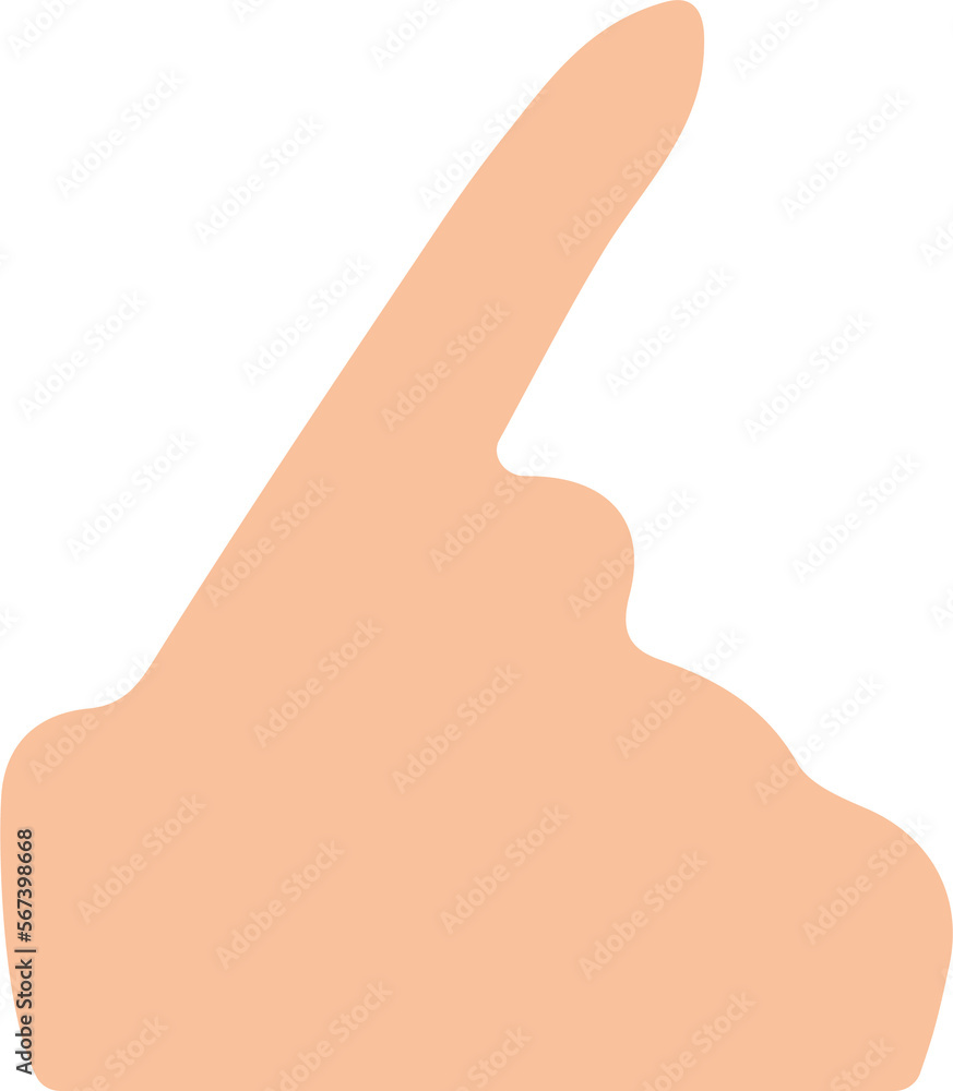 Hand pointing something. silhouettes of human finger Hand pointing something. silhouettes of human finger