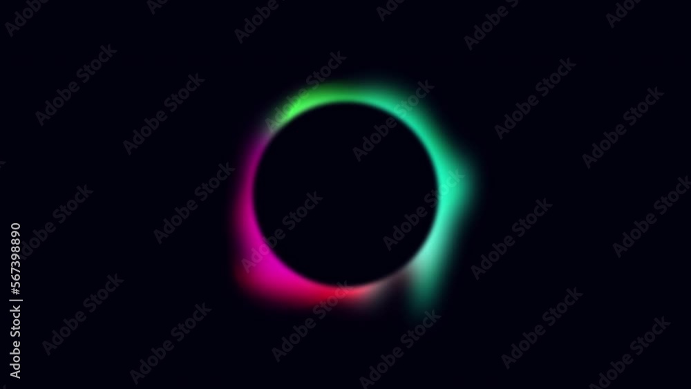 Abstract bright glow circle shape light, like Aurora Borealis. Minimal background animation in 4K. Abstract bright glow circle shape light, like Aurora Borealis. Minimal background animation in 4K.