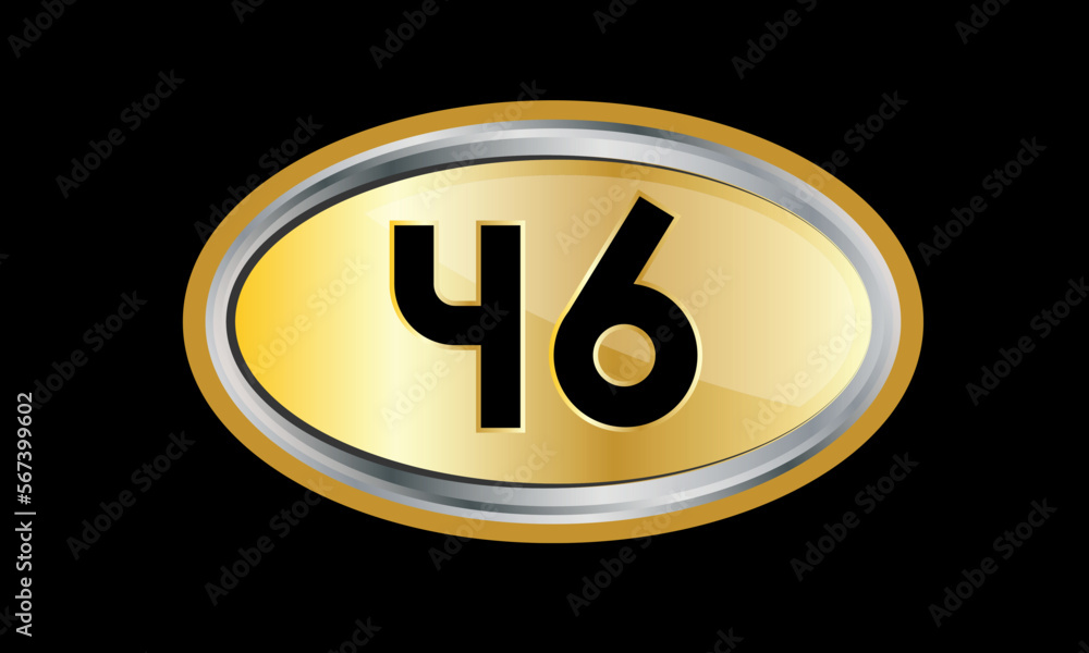 Number Gold Elips Elegant Silver Logo Number Gold Elips Elegant Silver Logo