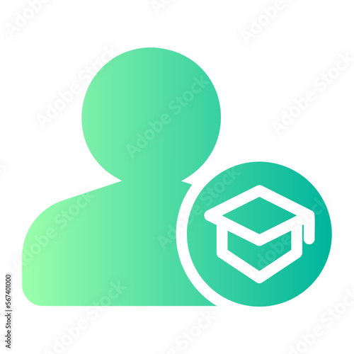 Graduate gradient icon