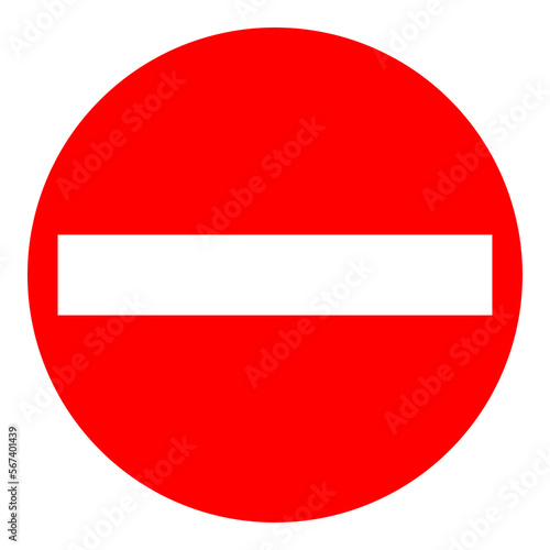 vector traffic sign no entry