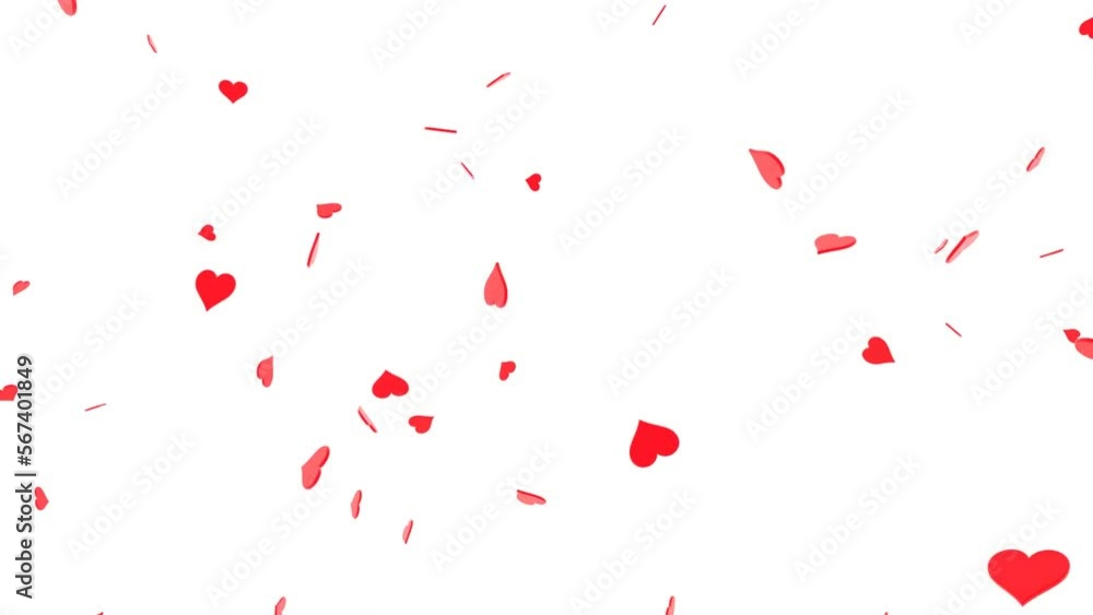 Valentine's Day Heart Animation On a White Background, Love and Marriage Concept Valentine's Day Heart Animation On a White Background, Love and Marriage Concept