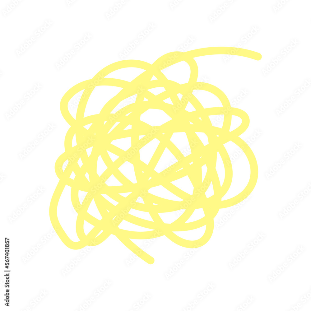 Vector illustration of noodles. Yellow spaghetti in flat doodle style Vector illustration of noodles. Yellow spaghetti in flat doodle style