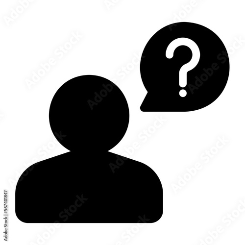 question glyph icon