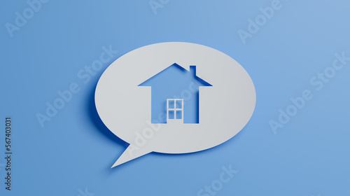 Wallpaper Mural House from white paper.concepts of buy or sell home, become homeowner,mortgage,maintenance,repair,refurbish, investment, property market.House symbol for real estate and housing on blue background Torontodigital.ca