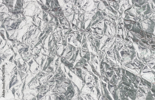 abstract crumpled silver foil background
