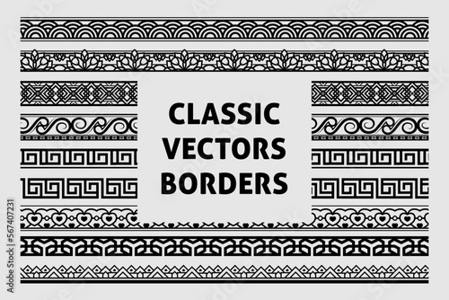 Set of Classic Borders For Illustration