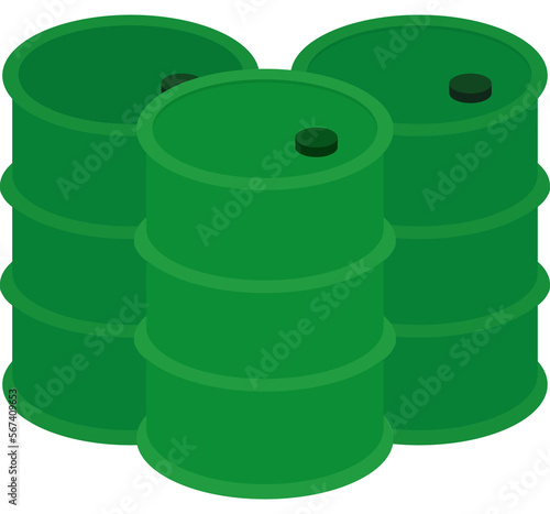 isometric oil barrels
