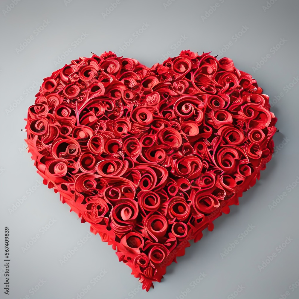 heart-shaped pieces of paper. Generative AI heart-shaped pieces of paper. Generative AI