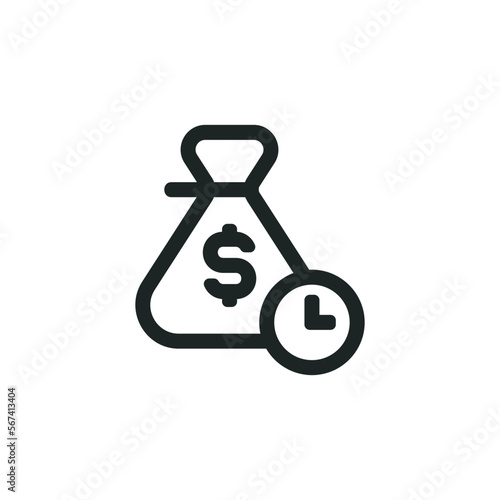 Debt restructuring icon isolated on white background