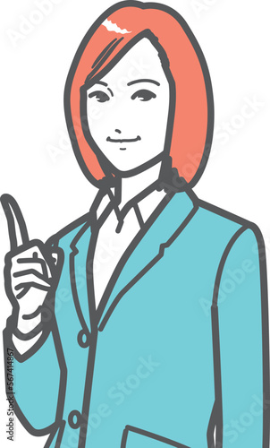 指差すビジネスウーマンB