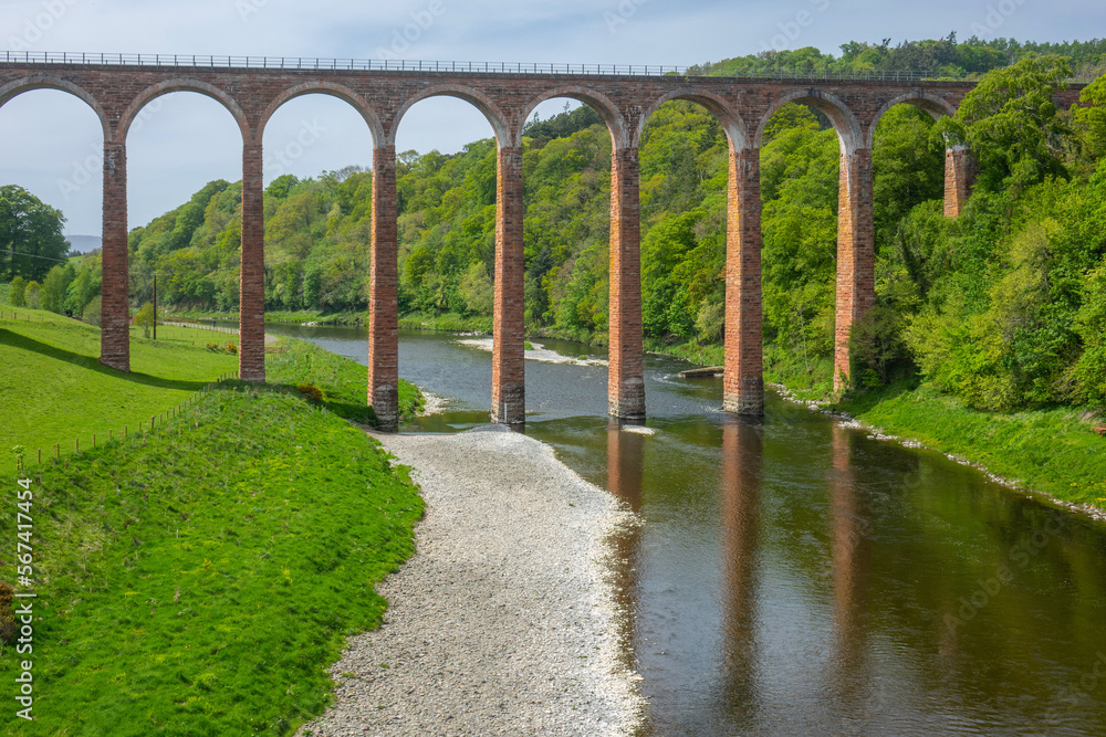 Leaderfoot Viaduct over River Tweed, Melrose, Scottish Borders, Scotland, United Kingdom, Europe Leaderfoot Viaduct over River Tweed, Melrose, Scottish Borders, Scotland, United Kingdom, Europe