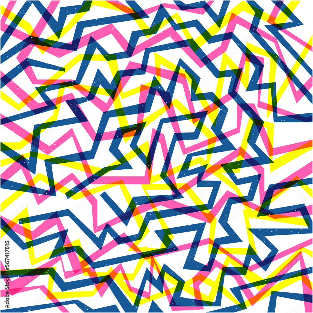 Colorful geometric shape background in trendy riso graph print texture style. Colorful geometric shape background in trendy riso graph print texture style.