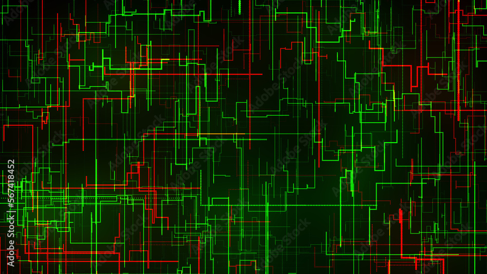 Abstract Futuristic Green Red Shiny Digital Technology Horizontal And Vertical Geometric Corner Dotted Lines Background Abstract Futuristic Green Red Shiny Digital Technology Horizontal And Vertical Geometric Corner Dotted Lines Background