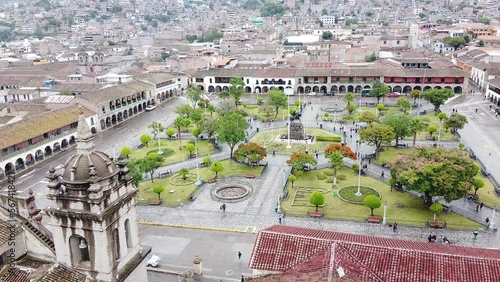 Plaza armas Ayacucho drone photo