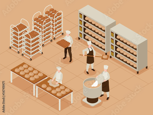 Bread Production Concept Illustration