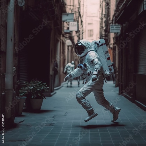 Astronaut dancing 