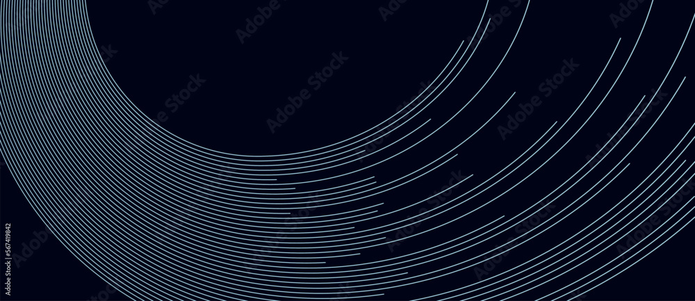Abstract dark background with gray dynamic lines to horizon in perspective. Abstract dark background with gray dynamic lines to horizon in perspective.
