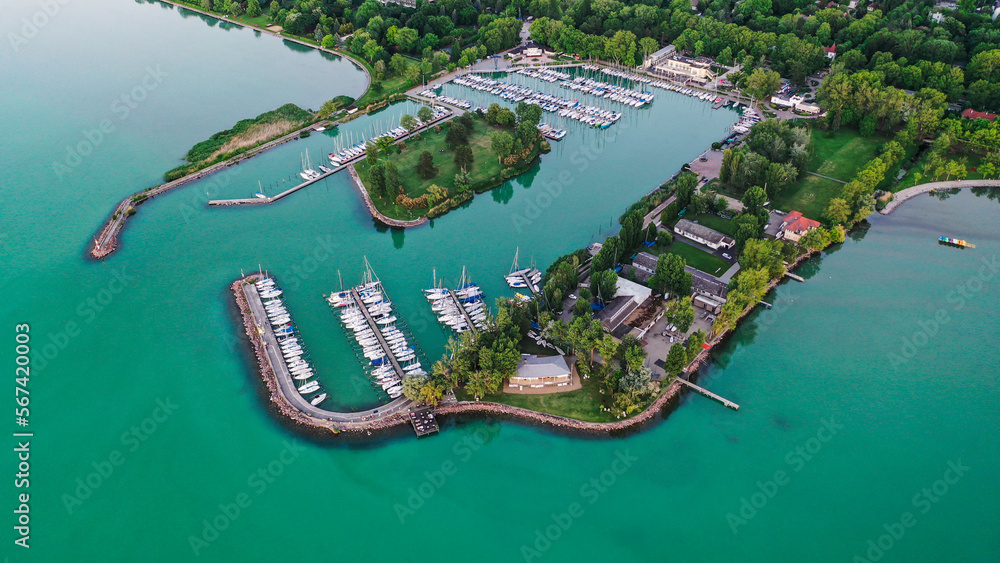 aerial view of Lake Balaton