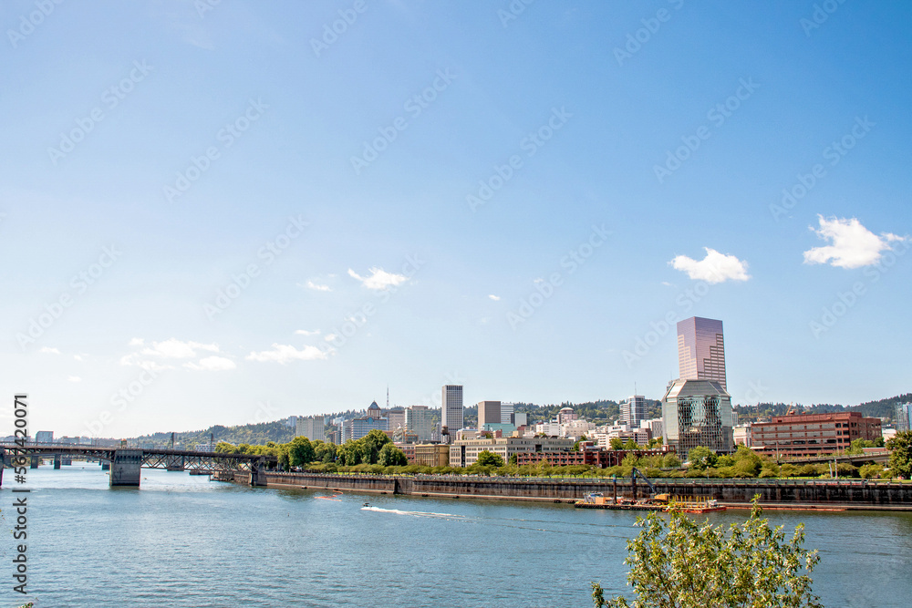 Fototapeta premium Portland River Skyline